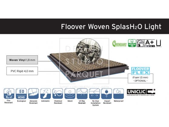 Виниловые покрытия Floover Flooring Woven Бежевый жирный Floover SplasH2O Light